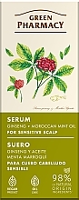 Сироватка для чутливої шкіри голови "Женьшень та олія марокканської м'яти" - Green Pharmacy Serum For Sensitive Scalp  — фото N1