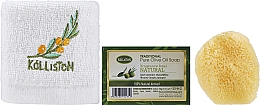 Набор - Kalliston Natural (soap/100g + sponge + towel) — фото N2