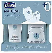 Духи, Парфюмерия, косметика Набор - Chicco Natural Sensation Daily Protection Set (b/cr/100ml + gel/wash/200ml)