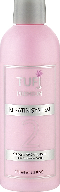 Кератин для всіх типів волосся без формальдегіду - Tufi Profi Premium Keracell GO-Straight — фото N1
