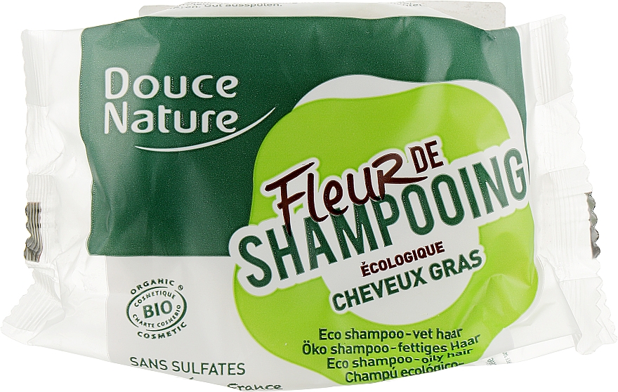 Твердий шампунь для жирного волосся - Douce Nature Fleur De Shampoo