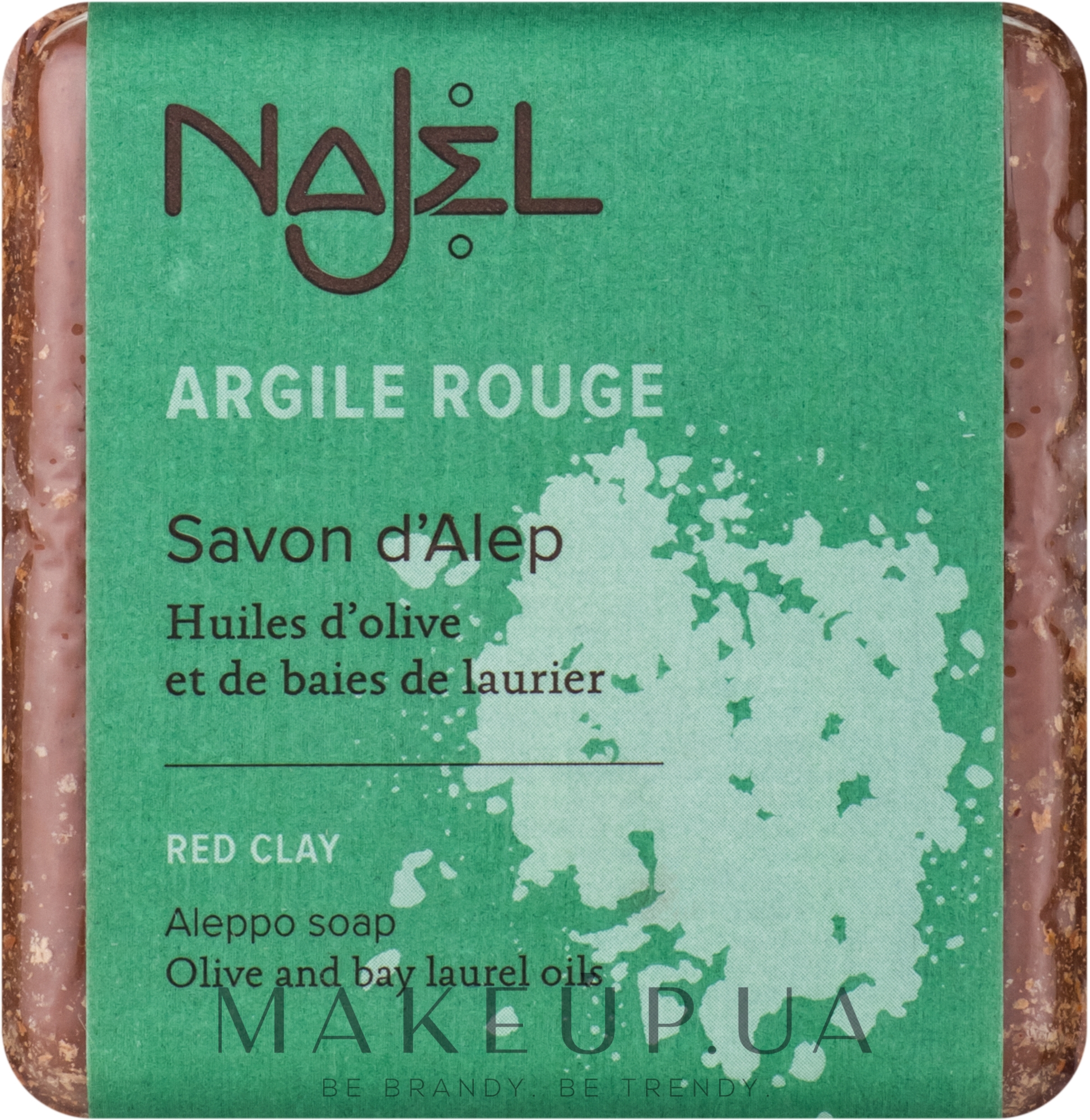 Мило алеппське "Червона глина" - Najel Aleppo Soap with Red Clay — фото 100g