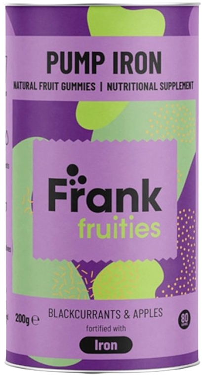 Харчова добавка "Залізо" - Frank Fruities Pump Iron Natural Fruit Gummies — фото N1