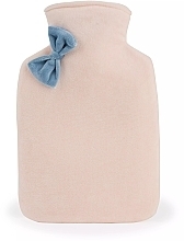 Грелка в бархатном чехле, персиковая - Isabelle Laurier Hot Water Bottle With Velvet Cover Peach — фото N1