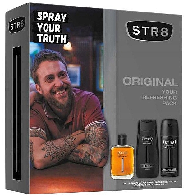 STR8 Original - Набор (ash/lot/50ml + deo/150ml + sh/gel/250ml) — фото N1