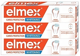 Парфумерія, косметика Набір зубних паст - Elmex Caries Protection Whitening (toothpaste/3x75ml)