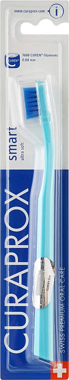 Зубная щетка для детей "CS Smart" (от 5 лет), голубая, синяя щетина - Curaprox — фото N1