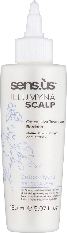 Детоксифікаційний зволожувальний шампунь - Sensus Illumyna Scalp Detox-Hydra Pre Cleanser — фото N1