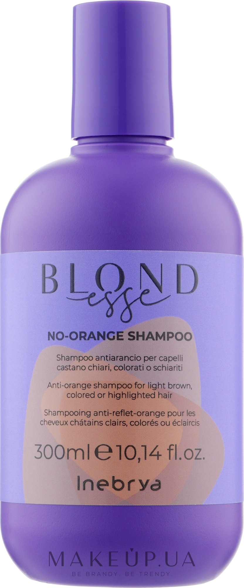 Шампунь для окрашенных волос против оранжевого цвета - Inebrya Blondesse No-Orange Shampoo — фото 300ml