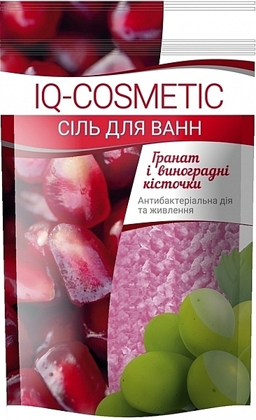 Соль для ванны "Гранат и виноградные косточки" - IQ-Cosmetic — фото N1
