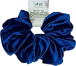 Духи, Парфюмерия, косметика Вельветовая резинка для волос, синяя - Yeye Velvet XXL