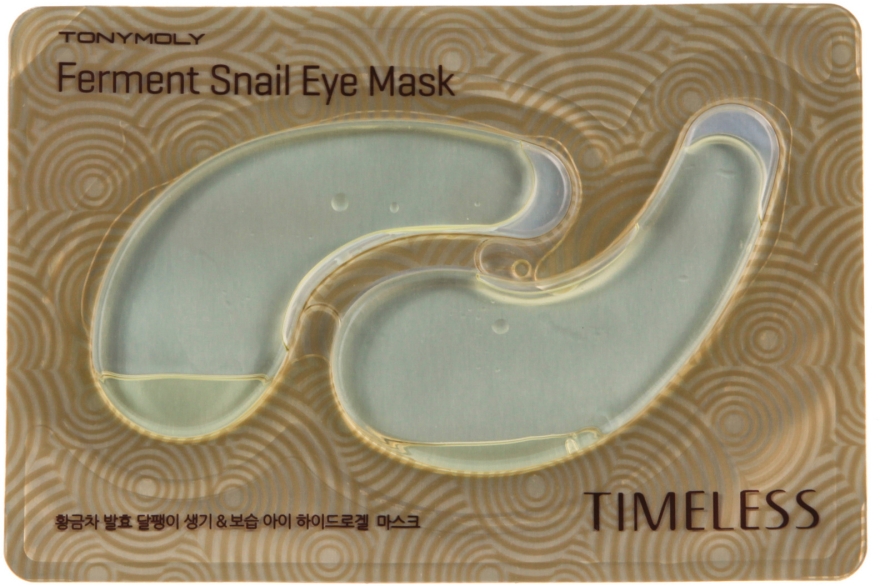 Гидрогелевые патчи с муцином улитки для кожи глаз - Tony Moly Timeless Ferment Snail Eye Mask — фото N1