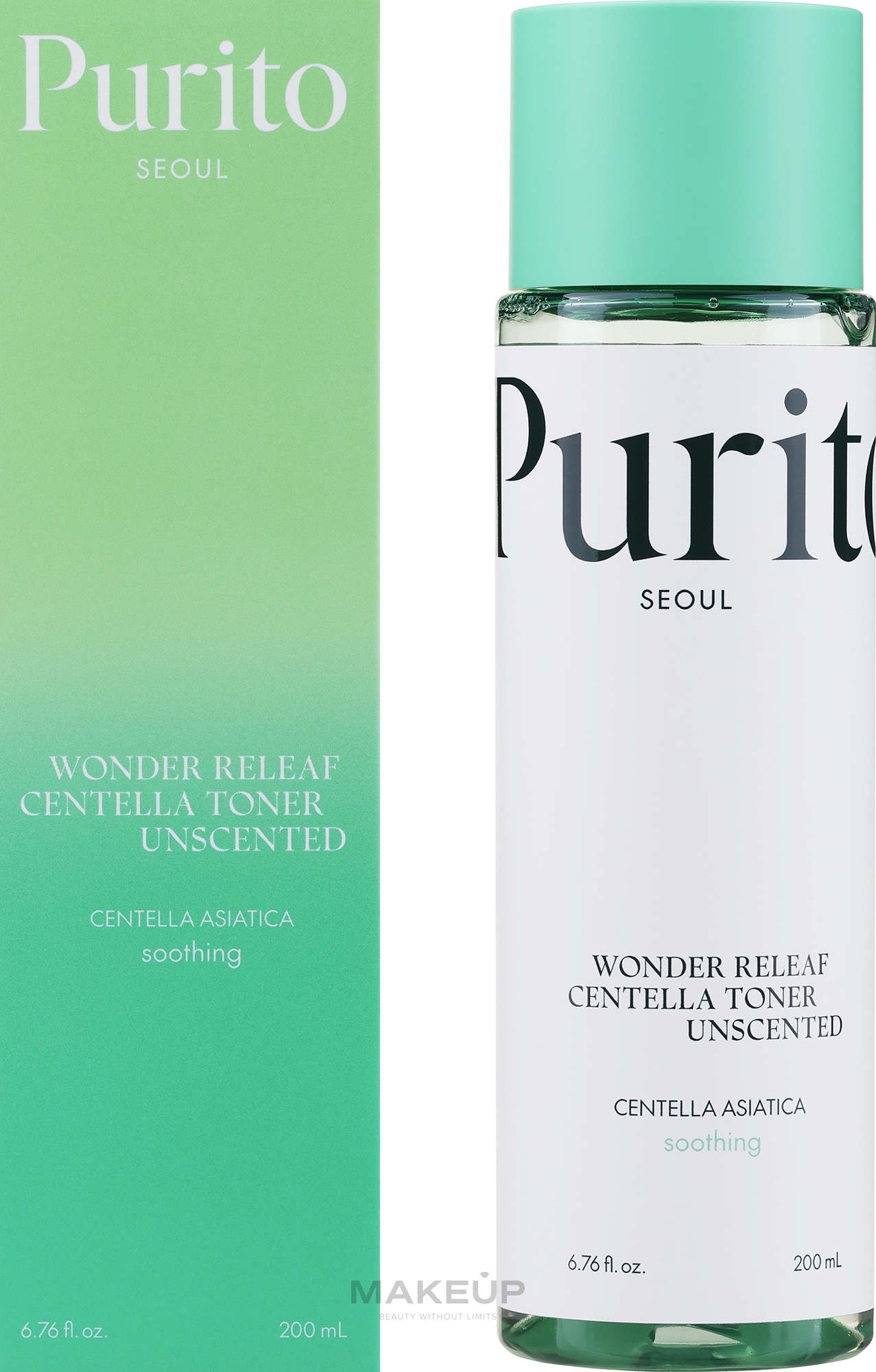 Заспокійливий тонер із центелою без ефірних олій - Purito Seoul Wonder Releaf Centella Toner Unscented — фото 200ml