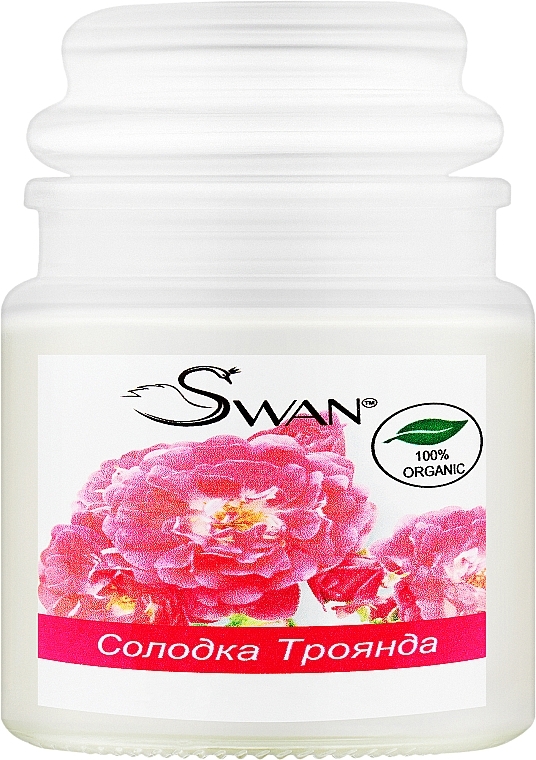 Органічна соєва свічка "Солодка троянда" - Swan