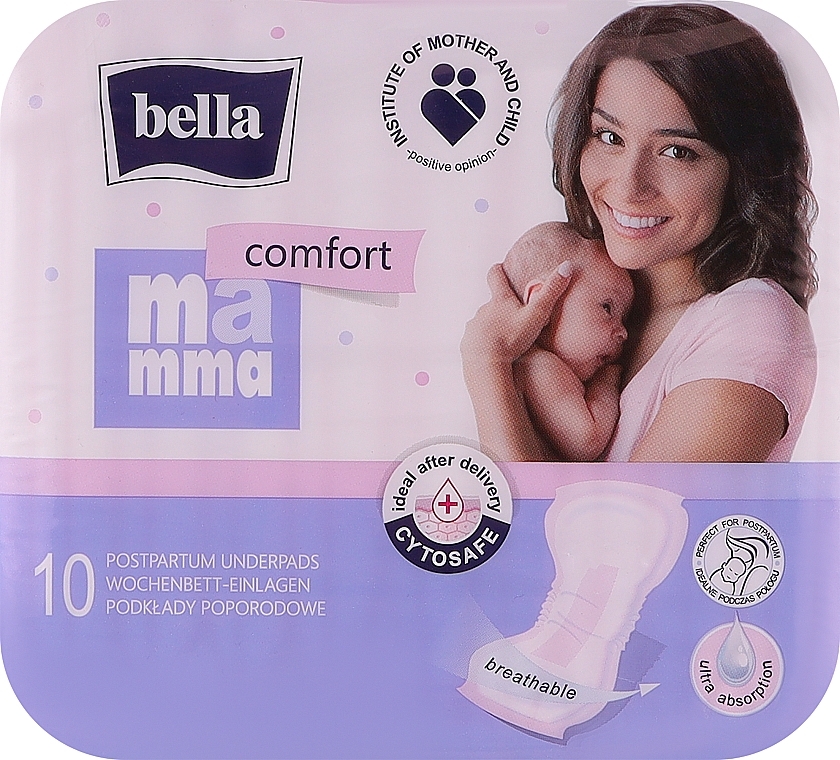 Прокладки послеродовые Mamma Comfort, 10 шт - Bella — фото N1