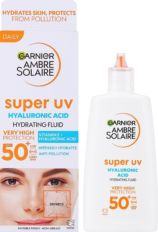 Флюїд для обличчя - Garnier Ambre Solaire Sensitive Advanced Face UV Face Fluid SPF50+ — фото N2
