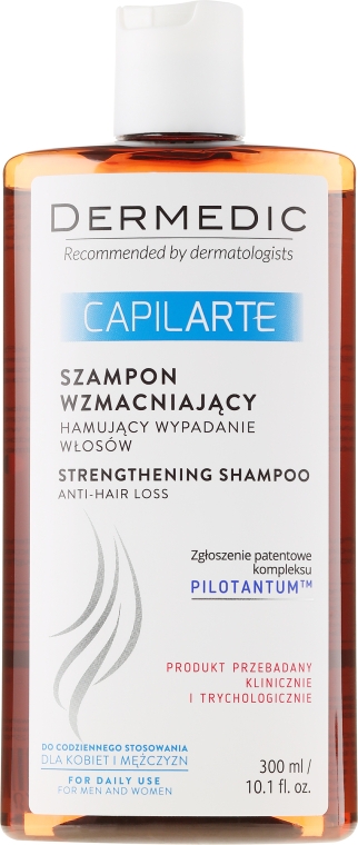 Зміцнювальний шампунь, призупинення випадіння волосся - Dermedic Capilarte