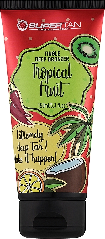 Крем для засмаги в солярії з бронзатором "Тропічні фрукти" - Supertan Tropical Fruit Tingle Deep Bronzer — фото N1