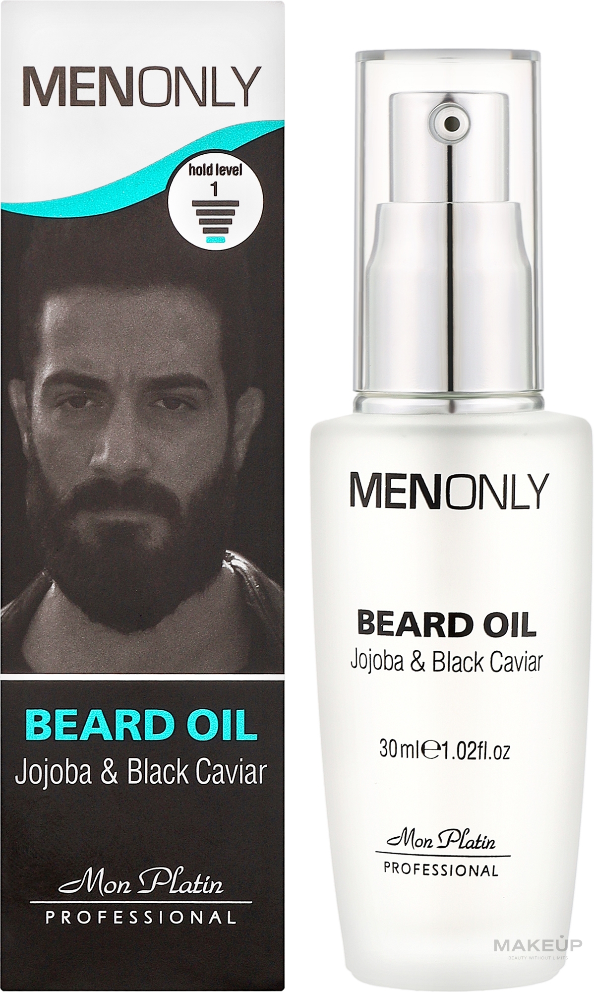 Масло для бороды и кожи лица - Mon Platin DSM MenOnly Jojoba & Black Caviar Beard Oil — фото 30ml