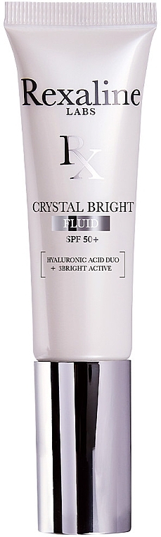 Сонцезахисний матувальний флюїд для обличчя - Rexaline Crystal Bright Fluid SPF50+ — фото N1