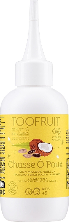 Маска з натуральними оліями від вошей - Toofruit Lice Hunt Organic My Oily Mask — фото N1
