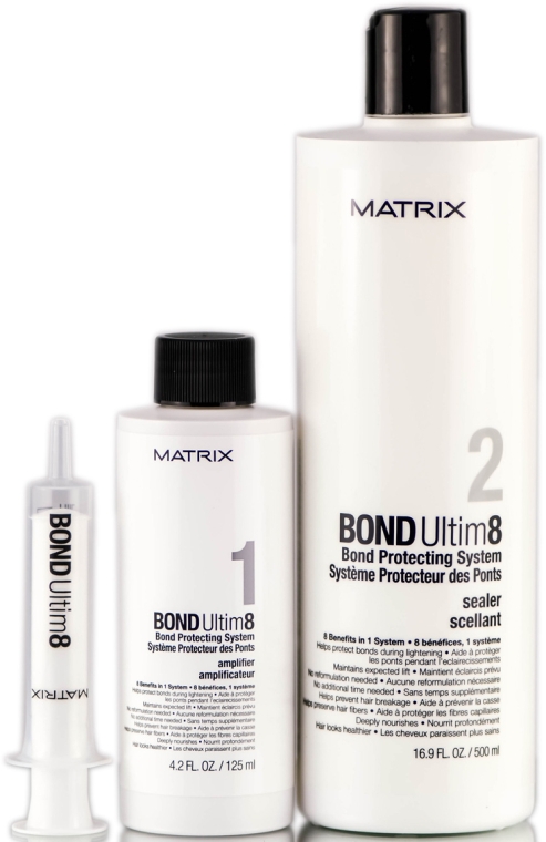 Мини-набор для защиты волос при окрашивании - Matrix Bond Ultim8 (Amplifier/125ml + Sealer/250ml) — фото N2
