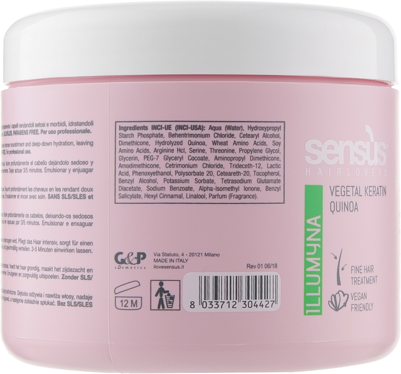 Маска для питания тонких сухих волос - Sensus Nutri Normal & Fine Mask  — фото N2