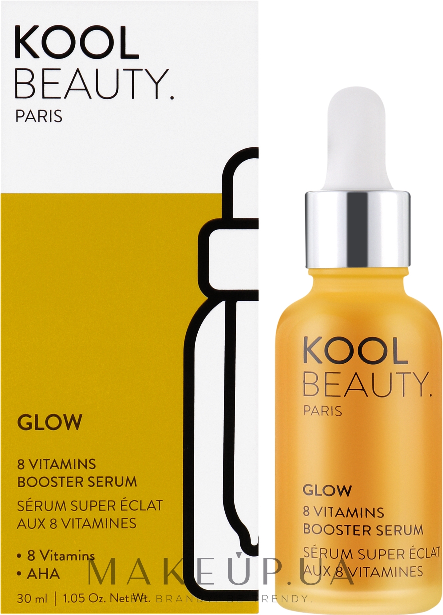 Мультивітамінна сироватка для обличчя - Kool Beauty Glow 8 Vitamins Booster Serum — фото 30ml