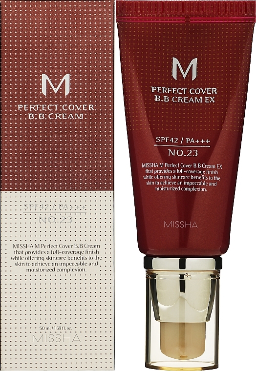 УЦЕНКА BB крем с идеальным покрытием - Missha Perfect Cover BB Cream SPF42/PA++ Moisturized Complexion * — фото N2