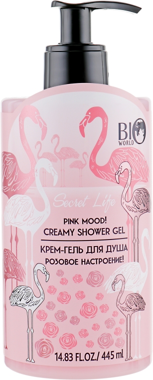 Крем-гель для душа "Розовое настроение" - Bio World Secret Life Detox Therapy Cream Shower Gel