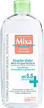 Міцелярна вода для жирної та комбінованої шкіри - Mixa Sensitive Skin Expert Micellar Water — фото N1