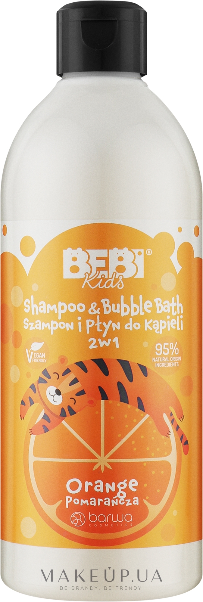 Дитячий шампунь і піна для ванни - Barwa Bebi Kids Shampoo & Bubble Bath Orange — фото 500ml