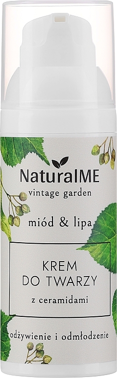 Крем для обличчя з керамідами "Мед і липа" - NaturalME Vintage Garden Honey & Linden Nourishing & Rejuvenating Cream With Ceramides — фото N1