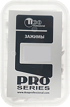 Подвійний затискач для волосся, 45 мм., білий - Tico Professional — фото N1