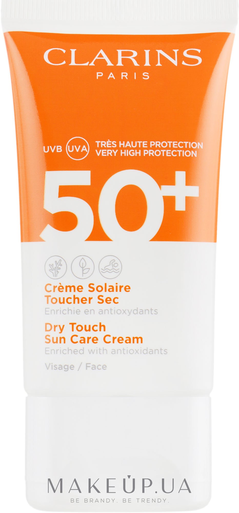 Сонцезахисний крем для обличчя - Clarins Sun Care Dry Touch Face Cream SPF 50+ — фото 50ml