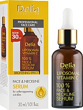 Парфумерія, косметика Сироватка для обличчя, шиї і декольте з вітаміном С - Delia Face Neck Skin Serum Vitamin C