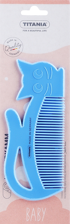 Гребешок для волос детский "Kids", голубой - Titania — фото N1