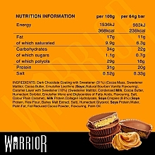 Протеиновый батончик "Черный шоколад" - Warrior Crunch High Protein Bar Dark Chocolate Peanut Butter — фото N3