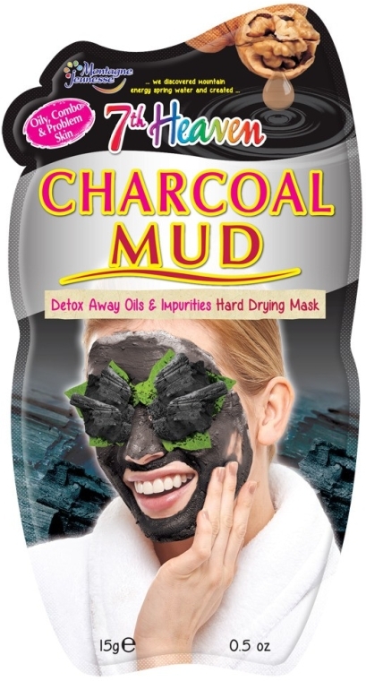 Глиняна маска для обличчя "Деревне вугілля" - 7th Heaven Charcoal Mask — фото N1