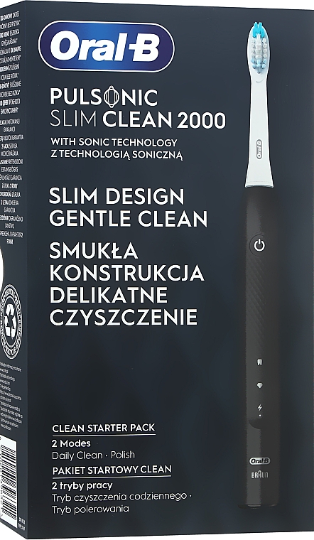 Електрична зубна щітка - Oral-B Pulsonic Slim Clean 2000 Black — фото N3