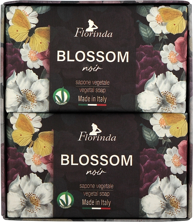 Набір мила "Чорні квіти" - Florinda Blossom Noir Soap (soap/2x200g) — фото N2