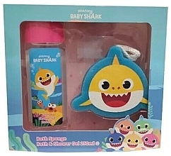 Парфумерія, косметика Набір - Pinkfong Baby Shark Bath Set (sh/gel/250ml + sponge/1pcs)