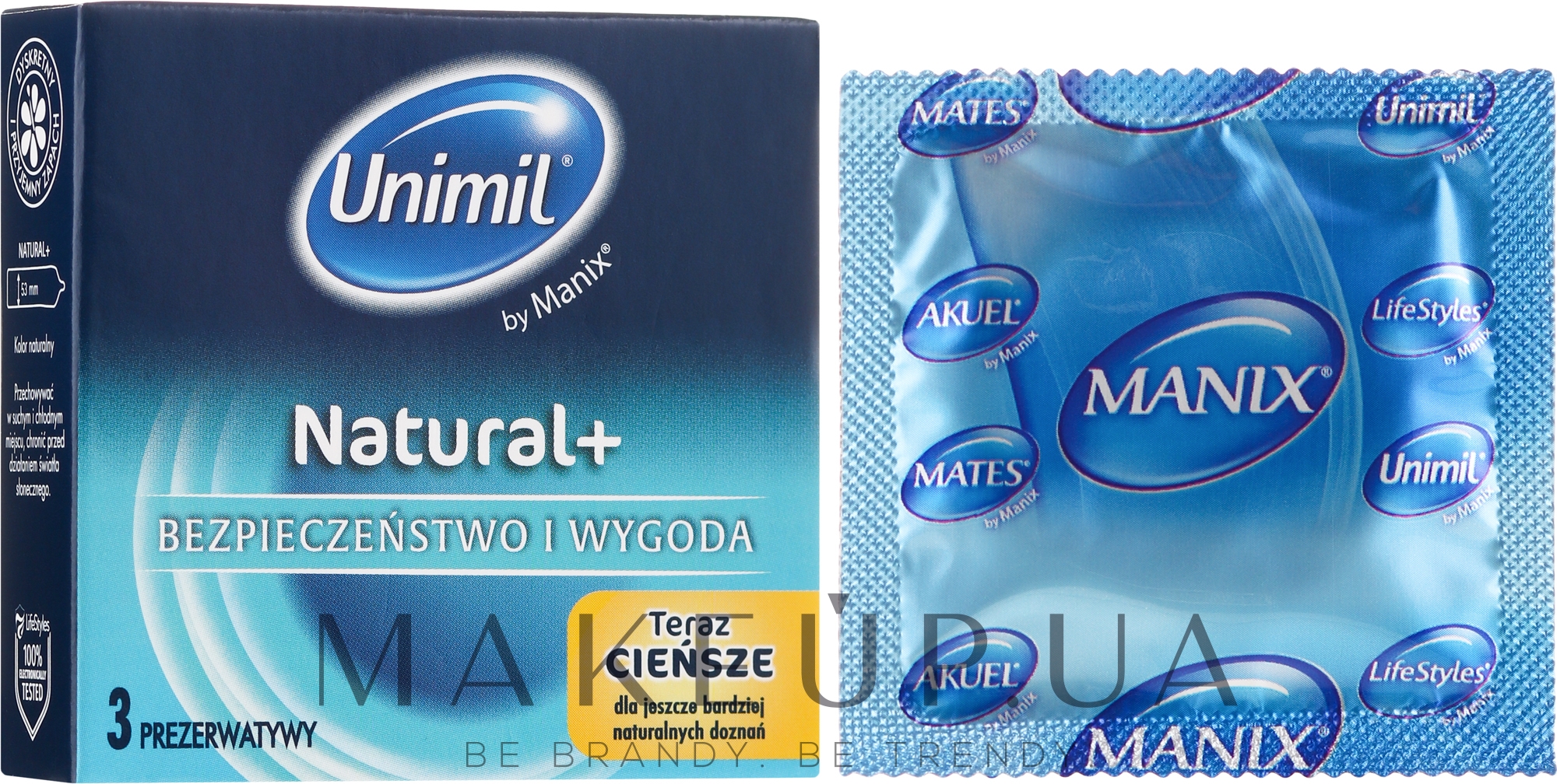 Презервативы, 3 шт. - Unimil Natural — фото 3шт
