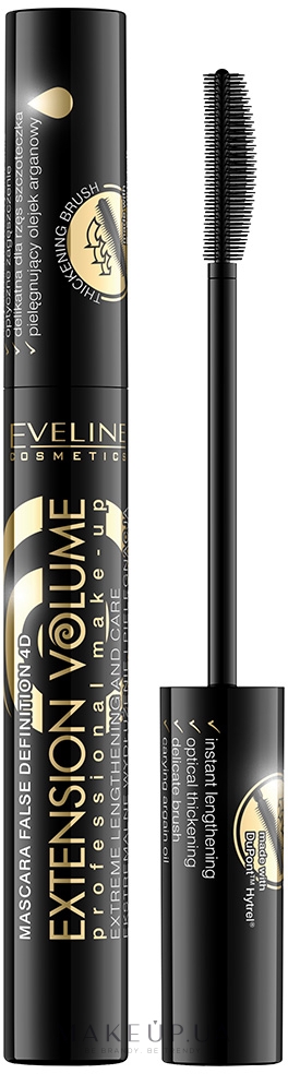 Туш для подовження вій - Eveline Cosmetics Extension Volume Professional Make-Up — фото Black