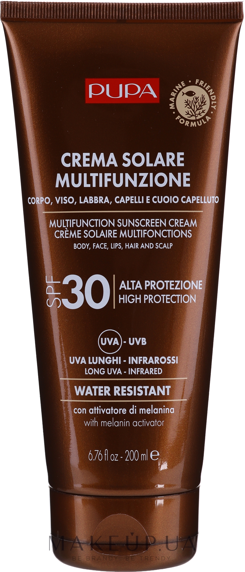 Зволожувальний сонцезахисний крем для усього тіла SPF 30 - Pupa Multifunction Sunscreen Cream — фото 200ml