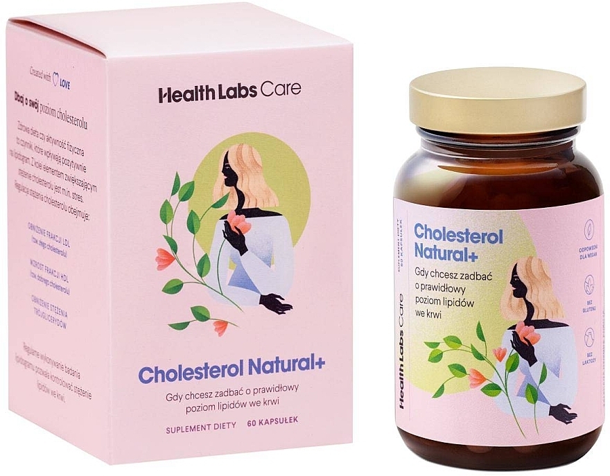 Пищевая добавка для поддержания оптимального уровня липидов в крови - HealthLabs Cholesterol Natural+ — фото N1
