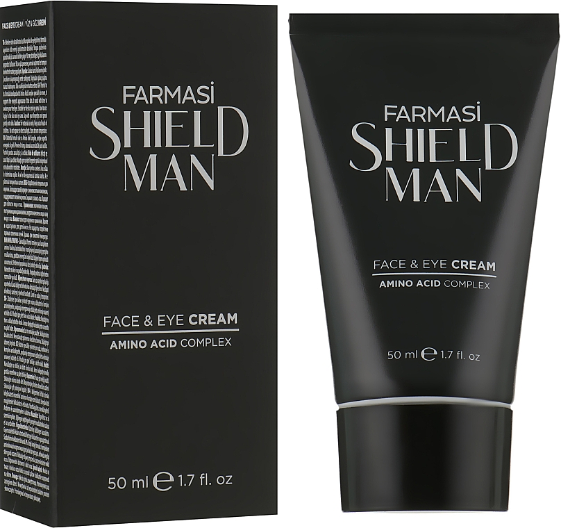 Мужской крем для лица и области вокруг глаз - Farmasi Shield Man Face & Eye Cream
