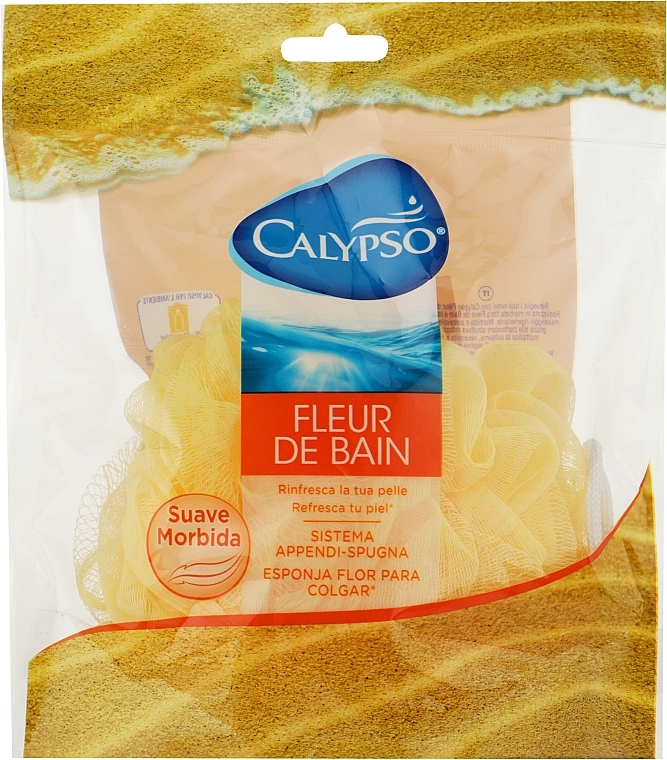 Губка для ванни, жовта - Calypso Fleur De Bain — фото N1