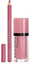 Духи, Парфюмерия, косметика Набор - Bourjois Rouge Edition Velvet Lipstick Dont Pink Of It (lipstick/7.7ml + lip/pencil/1.14g)