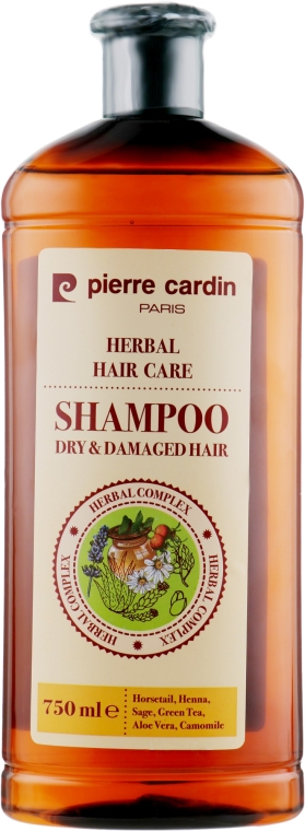 Травяной шампунь для поврежденных волос - Pierre Cardin Herbal Shampoo For Dry & Damaged Hair 